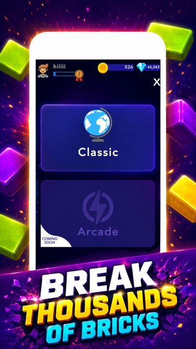 Bricks Breaker Glow Ball Blast screenshot